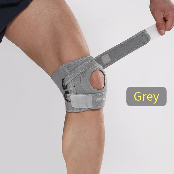 JINGBA Compression Knee Brace For Running, Basketball, Cycling & Sports – Breathable, Anti-Slip & Shock-Absorbing Support (Grey/Black/Skin/Blue)_viptrois.com