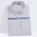 Men's Stretchable Short Sleeve Shirt - Breathable & Wrinkle-Resistant Casual Business Shirt With Striped Print, Slim Fit For Summer Comfort_viptrois.com