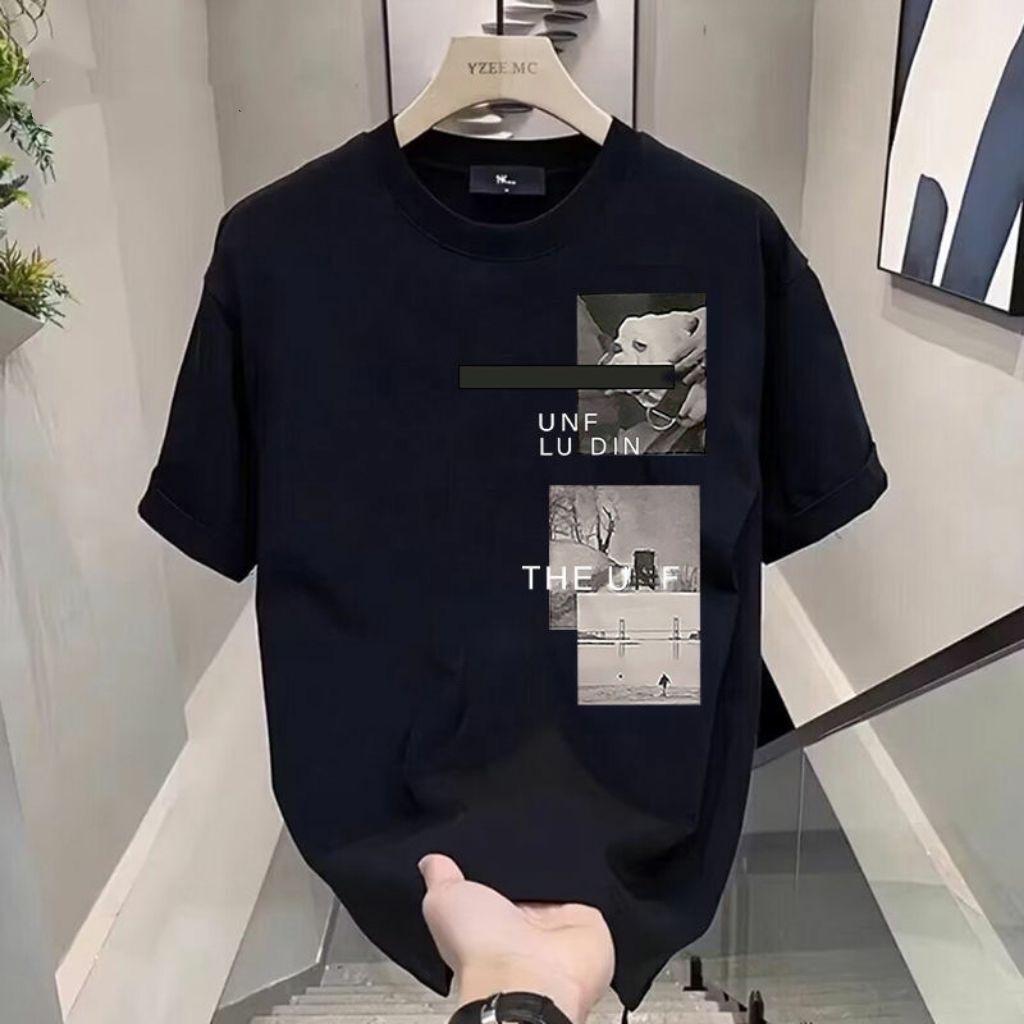 Men's High-quality Round-neck Pullover Short-sleeved T-shirt_viptrois.com