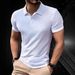 POLO Shirt Men's Summer 2026 New Large Size Crew-neck Short-sleeved T-shirt Plain-colored Top_viptrois.com
