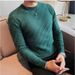 Men's Clothing Sweater Men's Fashion Jacquard Knitted Autumn and Winter High end Slim Fit Casual Round Neck Long Sleeve Bottoming Shirt_viptrois.com