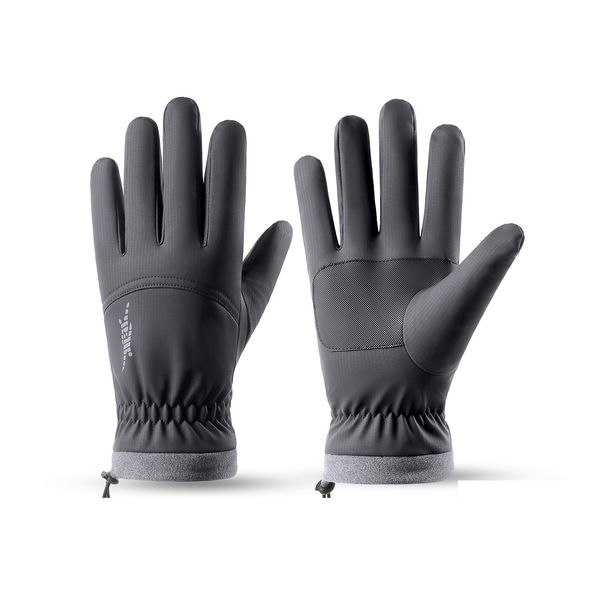 Cycling Gloves Ski Gloves Men's Winter Velvet Thickened Waterproof Touch Screen Non Slip Cycling Warm Gloves_viptrois.com