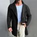 "Men's Slim Fit Hooded Cardigan – Long Sleeve Knit Sweater Jacket For Winter, Lightweight & Warm (Black/Navy/Green/Gray)"_viptrois.com