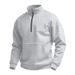 2027 Fashion Outerwear Youth/Men Polyester Stand Collar Half Zipper Pure Color Long Sleeve Casual Sweatshirts_viptrois.com