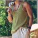 Men's Clothing Early Autumn Casual Solid Color Sleeveless Large Size Vest Top_viptrois.com