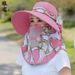 Summer New Women's Sun Sunshade And Face Shield, Integrated With Shawl, Tea Picking Hat, Outdoor Farm Busy Mask Hat_viptrois.com