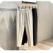 Men's Clothing Drape Casual Trousers Trendy Simple Solid Color Elastic Waist Straight Nine Point Drawstring Trousers_viptrois.com