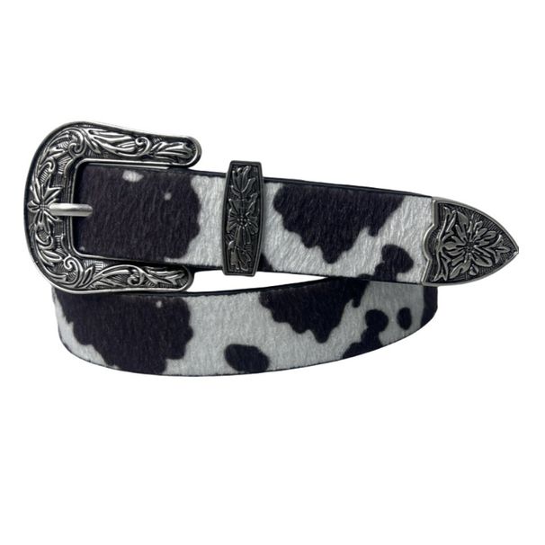 Fashion Belt For Women, All Match Leopard Print Suede Love Metal Pattern Alloy Pin Buckle Belt For Women, High End_viptrois.com