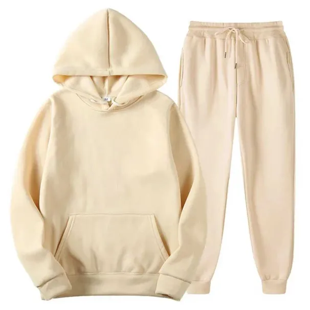 Men's Tracksuits Plain Fleece Sweatsuit Unisex Active Wear Men Two Piece Set Jogging Suits Wholesale Hoodie And_viptrois.com