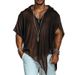 Men's Fashion V-Neck Hooded T-Shirt - Lightweight Casual Knit Top For Spring & Summer_viptrois.com