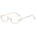 Square Small Lower Half Frame 2025 New Style Men Metal G Brand Sunglasses For Women_viptrois.com