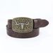 Western Cowboy Bull Head Large Buckle Youth Men And Women Punk PU Leather Casual Versatile Belt_viptrois.com