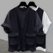Men's Clothing Niche Design Short Sleeved T Shirt Men's Summer Of The Trend Of Workwear Three Dimensional Pocket Loose Half Sleeved T Shirt_viptrois.com