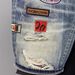 Summer New Ripped Denim Shorts Men's Trendy Brand Patch Print Mid Length Pants Trendy All Match Beggar Shorts_viptrois.com