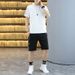 Men's Clothing Thin Suit Round Neck Breathable Short-Sleeved T-Shirt Loose Large Size Versatile Two-Piece Suit_viptrois.com