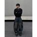 2026 American Retro High Street Silhouette American Scimitar Jeans Men's Washed Vintage Banana Wide-Leg Sickle Pants_viptrois.com