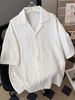 Summer Thin Plaid Short Sleeved Shirt Men's Casual Trendy BrandLoose Versatile Youth Shirt_viptrois.com