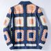 Men's Vintage Crochet Knit Cardigan Long Sleeve Openwork Shirt Casual Loose Fit Boho Style Fashion Trends_viptrois.com