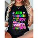 Retro '70s-'90s Party Vibes Mujeres Gráfico Colorido "NACÍ 70 Y CRESCUÍ EN LOS 80", Suave 100%, Cuello Redondo, Manga_viptrois.com