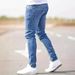 Distressed Herren Jeans Denim Löcher Skinny Vintage Wash Solid Bleistifthose 2024, Knöchellang, Mantel, Punk-Stil, Taschen, Schlank_viptrois.com