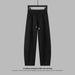 Men's Clothing Wide-Leg Jogger Pants - Spring Casual Trousers With Curved Hem - Heavyweight Cotton Blend Relaxed Fit Sweatpants_viptrois.com