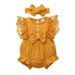 Ins Infant Girl Baby Candy Color Lace Package Fart Romper Princess Dress Jumpsuit Headband_viptrois.com