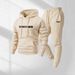 Men's Clothing Pullover Sweatshirt With Letter Print Hooded Sweatshirt & Jogger Set - Casual Loose Fit Pullover Tracksuit For Autumn/Winter_viptrois.com