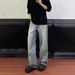 "Men's Floral Embroidered Straight Leg Jeans – Slim Fit Vintage Denim With Artistic Botanical Stitching (Retro Streetwear, Summer Essential)"_viptrois.com