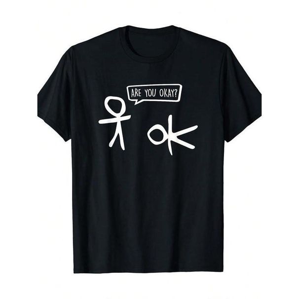 Camiseta Manga Corta Con Cuello Redondo Estampado Frontal, Tela Cómoda Y Transpirable, Estilo Deportivo Casual, Camiseta_viptrois.com