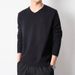 Chicken Heart V-neck Knitted Sweater, Warm Solid Color Base Sweater, Slim Fit Pullover, Thread Jacket_viptrois.com