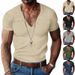 Men Corduroy T Summer Men's Clothing V-Neck Solid Color Slim Fit Casual T-Shirt Short Sleeve Tops_viptrois.com