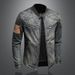 Men's Clothing Stand Up Collar Motorcycle Jacket Retro Handsome_viptrois.com