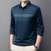 Nordmann Long Sleeve T-Shirt Men Spring Autumn Turn-Down Collar Polo Middle-Aged Dad Business Casual Top Base Shirt_viptrois.com