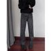 Men's Clothing Black And Gray Washed Scimitar Jeans For Men Spring And Autumn Splicing Design Flared Pants Retro Trousers Trend_viptrois.com