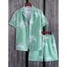 Men's Hawaiian Shirt - Summer Short Sleeve Casual Button Down Shirt For Beach Vacation_viptrois.com