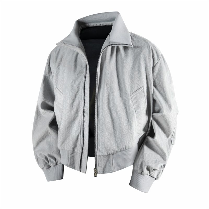 Retro Stand-Collar Jacket – Windproof Polyester (S-3XL, Black/Gray/Wine, Multipocket)_viptrois.com
