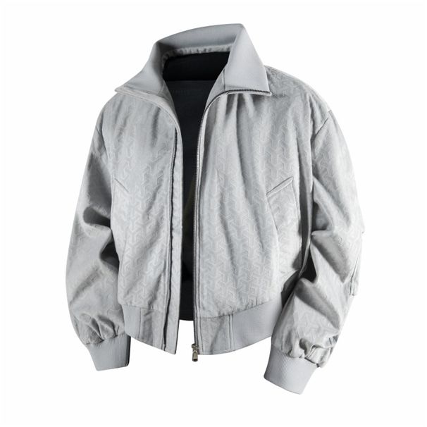 Retro Stand-Collar Jacket – Windproof Polyester (S-3XL, Black/Gray/Wine, Multipocket)_viptrois.com