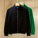 Loom Loom European And American Simple High-End Green Stand Zipper Knitted Cardigan Winter Half High Collar Sweater Jacket Men's_viptrois.com