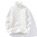 2025 Autumn/Winter New Collection: Plush And Thickened Student Warm Knitted Soft Base Sweater, Men's High Collar Multi Color Versatile Sweater_viptrois.com