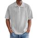 Men's Clothing Spring And Summer Loose Texture Polo Shirt Retro Lapel T Shirt Breathable Men's Short Sleeved Shirt_viptrois.com