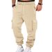 Men's Clothing Heavyweight Casual Solid Color Pile Pants European And American Fleece Thickened Cuffs American Workwear Sweatpants Men_viptrois.com
