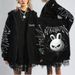 Stray Kids Inspired Zip-Up Hoodie With Harajuku Print - Oversized Unisex Pullover With Front Pockets, Fleece Lined For Comfort_viptrois.com