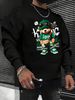 Men's Loose Casual Fashionable Cool Bear Pattern Printed Round Neck Long Sleeved Sweatshirt For Autumn And Winter_viptrois.com