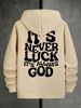 Men's Autumn And Winter Casual Fashionable Loose Hooded Sweater With Geometric Print Long Sleeved Warm Pullover Sweater_viptrois.com