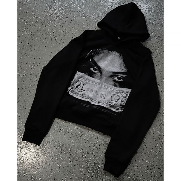 Dark Y2K Hoodie – Oversized Anime Print Streetwear Pullover, Gothic Unisex Retro Hooded Sweatshirt For Urban Edge_viptrois.com