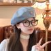 Denim Beret Hat For Women, Spring And Autumn Korean Style, Versatile, Face Slimming, Painter Internet Celebrity, Large_viptrois.com