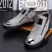 European Warm Series Fashion Short High-top Sneakers Single British Style Height-increasing Martin Boots Hairstylist Leather Sequin Men's_viptrois.com