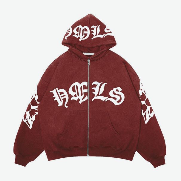 Men's Clothing Sweatshirt Gothic Style Letter Pattern Print Hoodie Trendy Clothing Youth Clothes_viptrois.com