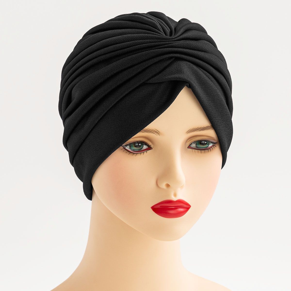 New women's ethnic style pleated turban hat Indian hat cloth hat Middle Eastern turban hat soft and comfortable watermelon hat_viptrois.com