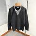 Sweater Men's Autumn And Winter Knitted Sweater, Old Money Style, Lazy Cardigan Jacket_viptrois.com